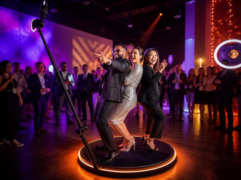 360 photo booth at an event